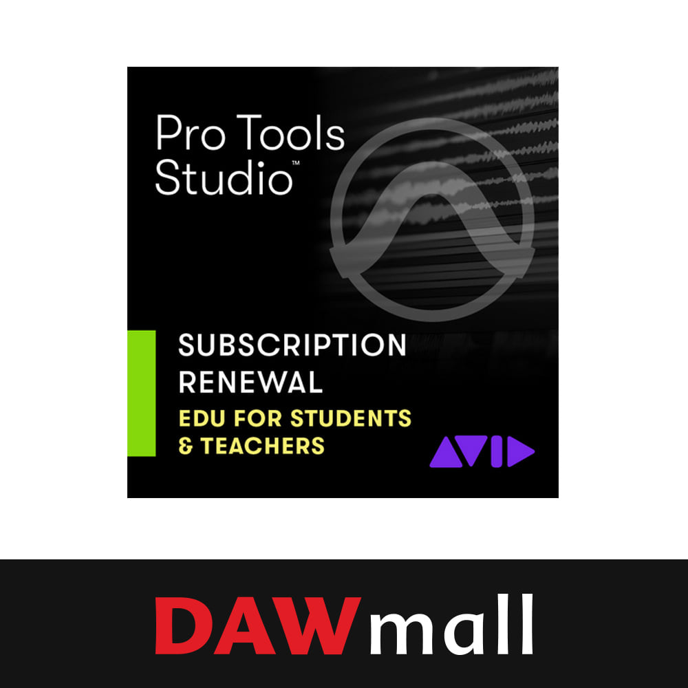 Avid Pro Tools Studio Annual Paid Annually Subscription for EDU - RENEWAL 아비드 프로툴 스튜디오 1년 신규 구독 리뉴얼 - 교육용